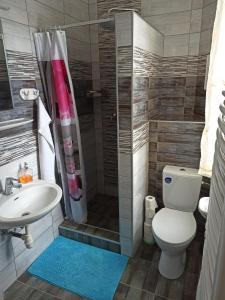 Koupelna v ubytování Harmatcsepp Apartmanház