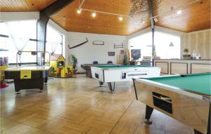a large room with billiard tables in it at Beautiful Home In Gerolstein With Wifi in Gerolstein