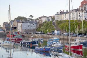 a group of boats are docked in a harbor at Vigilance, Maritime Suites, Brixham in Brixham