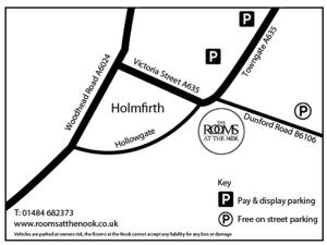 a map of the city of houston and its attractions at Rooms at The Nook in Holmfirth