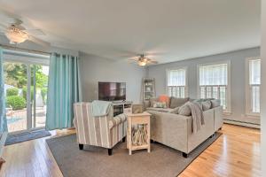 a living room with a couch and two chairs at South Kingstown Vacation Rental 2 Mi to Beach! in South Kingstown