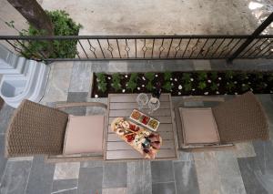 an overhead view of a table with food on it at Luxury Boutique Studio in Budva