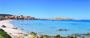 a view of a beach with buildings in the background at Studio Les Allées in LʼÎle-Rousse +8 photos