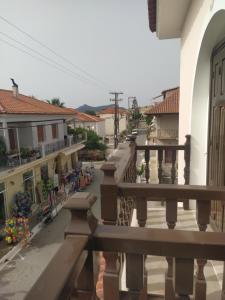 a view of a balcony of a building at Augusta Methoni Hotel in Methoni