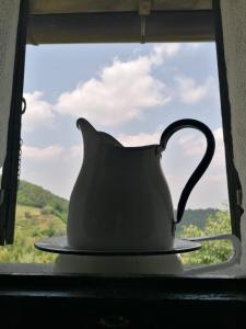 a tea pot sitting on a window sill at Ca' Amorino in Galzignano