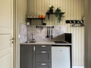 Una cocina o kitchenette en Gesthus Selfoss