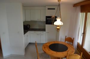 Kuchyň nebo kuchyňský kout v ubytování Ferienwohnung Runca