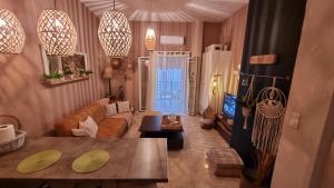 Ein Sitzbereich in der Unterkunft BeachHouse