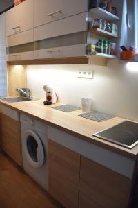 Kuchyňa alebo kuchynka v ubytovaní AB Apartman Siófok