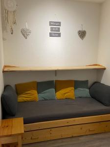 Кът за сядане в Appartement Hauteur Barcelonnette Vue Exceptionnelle