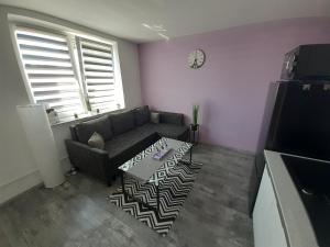 Televízia a/alebo spoločenská miestnosť v ubytovaní Apartmán LauMar 3