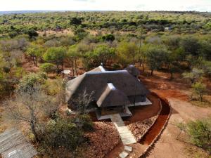 an overhead view of a house in a field at Pata Pata House in Marloth Park