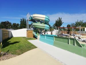 a water slide at a water park at Camping Les Alizés in Saint-Hilaire-de-Riez