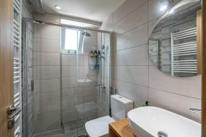 A bathroom at Olga's Organic garden Home for a couple! with Wifi & AC