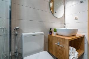 A bathroom at Olga's Organic garden Home for a couple! with Wifi & AC