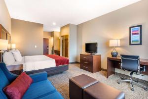 TV tai viihdekeskus majoituspaikassa Comfort Inn Lathrop Stockton Airport