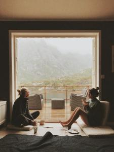 Posezení v ubytování Lofoten Apartments