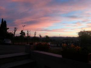 The sunrise or sunset as seen from a szállodákat or nearby