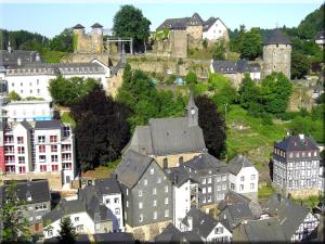 Nespecifikovaný výhled na destinaci Monschau nebo výhled na město při pohledu z hotelu