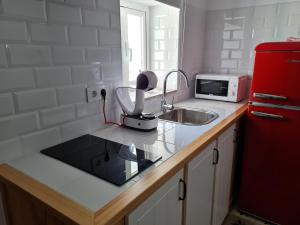 Kuchyňa alebo kuchynka v ubytovaní El Aljibe de Cobarrubias, Apartamento 3, terraza privada