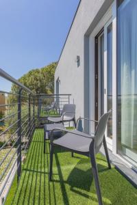 Balkón nebo terasa v ubytování INSULA FELIX Bed&Breakfast