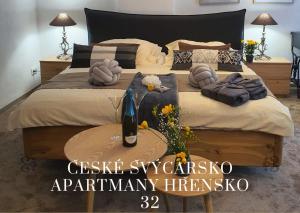 Posteľ alebo postele v izbe v ubytovaní Hřensko32
