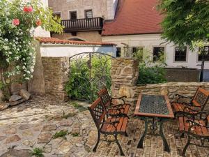 Zahrada ubytování Apartmán u Brány