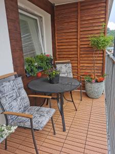 Balkon lub taras w obiekcie APARTAMENT BIESZCZADY