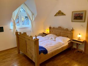 Кровать или кровати в номере Agroturystyka „Na Połomiu”