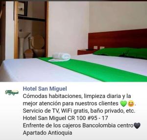 Postel nebo postele na pokoji v ubytování Hotel San Miguel Apartadó