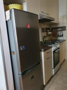Kuchyň nebo kuchyňský kout v ubytování Apartments Jerković Drašnice-2bd
