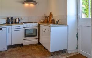 a kitchen with a stove and a sink at Gorgeous Home In Domfront En Champagne With Kitchen in Domfront-en-Champagne