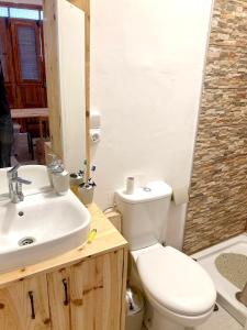 łazienka z toaletą i umywalką w obiekcie Studio at El Medano 75 m away from the beach with wifi w mieście El Médano