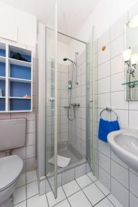 Koupelna v ubytování Hotel Garni Benser Watt