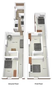 План на етажите на Boothen House by YourStays