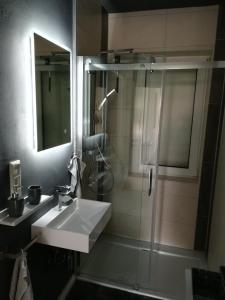 Koupelna v ubytování Ferienhaus Frank Saathoff