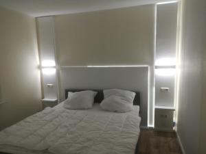 Postel nebo postele na pokoji v ubytování Ferienhaus Frank Saathoff
