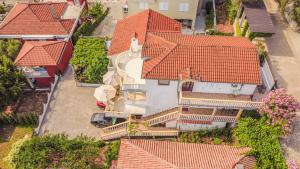 an overhead view of a house with red roofs at Villa Vojnic in Budva