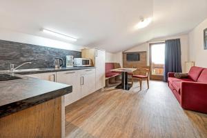 Eldhús eða eldhúskrókur á Residence Condor Apt Gitschberg