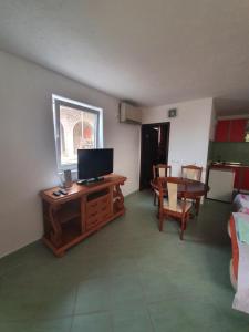 TV a/nebo společenská místnost v ubytování LENI Apartmani Dobre Vode
