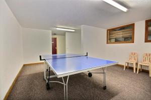 a ping pong table in an empty room at APPARTEMENT ST JEAN D'AULPS - PROCHE PIED DES PISTES - PROCHE MORZINE - Riam 6 in Saint-Jean-d'Aulps