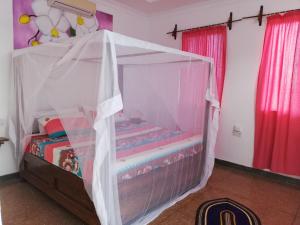 1 cama con dosel en una habitación en Vanilla, en Nungwi