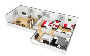 a floor plan of a house at HITrental Seefeld - Kreuzstrasse Apartments in Zurich