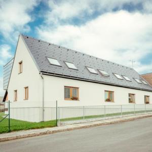 Byggingin sem íbúðahótelið er í