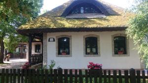Casa pequeña con techo de paja en Hajóskert Vendégház, en Gönyů
