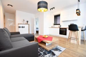 Kuchyňa alebo kuchynka v ubytovaní Apartament Słoneczny przy Rybackiej