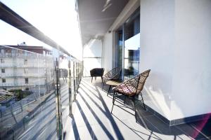 Balkón alebo terasa v ubytovaní Apartament Słoneczny przy Rybackiej
