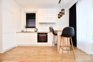 Kuchyňa alebo kuchynka v ubytovaní Apartament Słoneczny przy Rybackiej