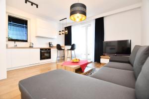 Kuchyňa alebo kuchynka v ubytovaní Apartament Słoneczny przy Rybackiej
