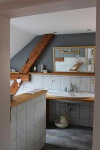 Kylpyhuone majoituspaikassa Bed & Breakfast Bodensee mit Herz
